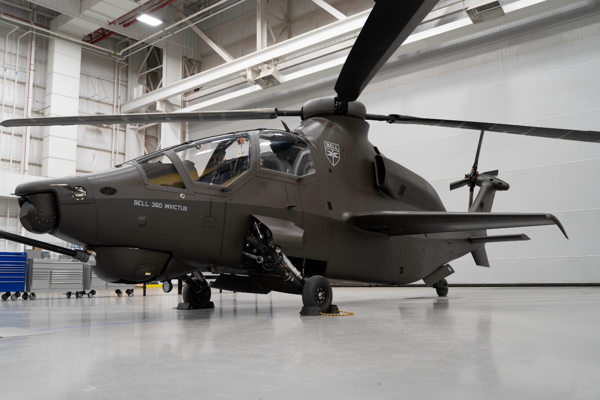 Bells 360 Invictus Helicopter Is Preparing To The Fire Weapons Of The